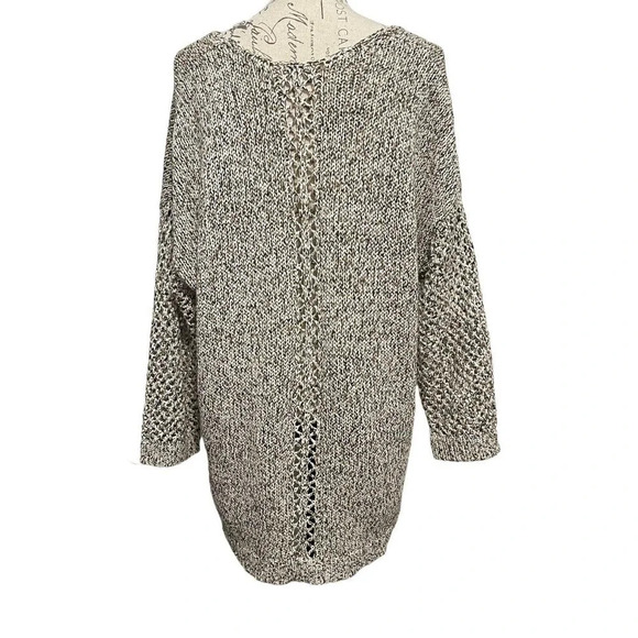 J. Jill Sweater Open Weave Chunky Knit 3/4 Sleeve Pullover Sz Large - Picture 6 of 9